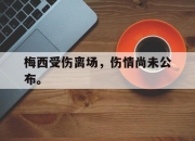 海星体育-梅西受伤离场，伤情尚未公布。